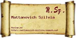 Mattanovich Szilvia névjegykártya